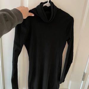 Wild Fable XS turtle neck ribbed mini dress in black